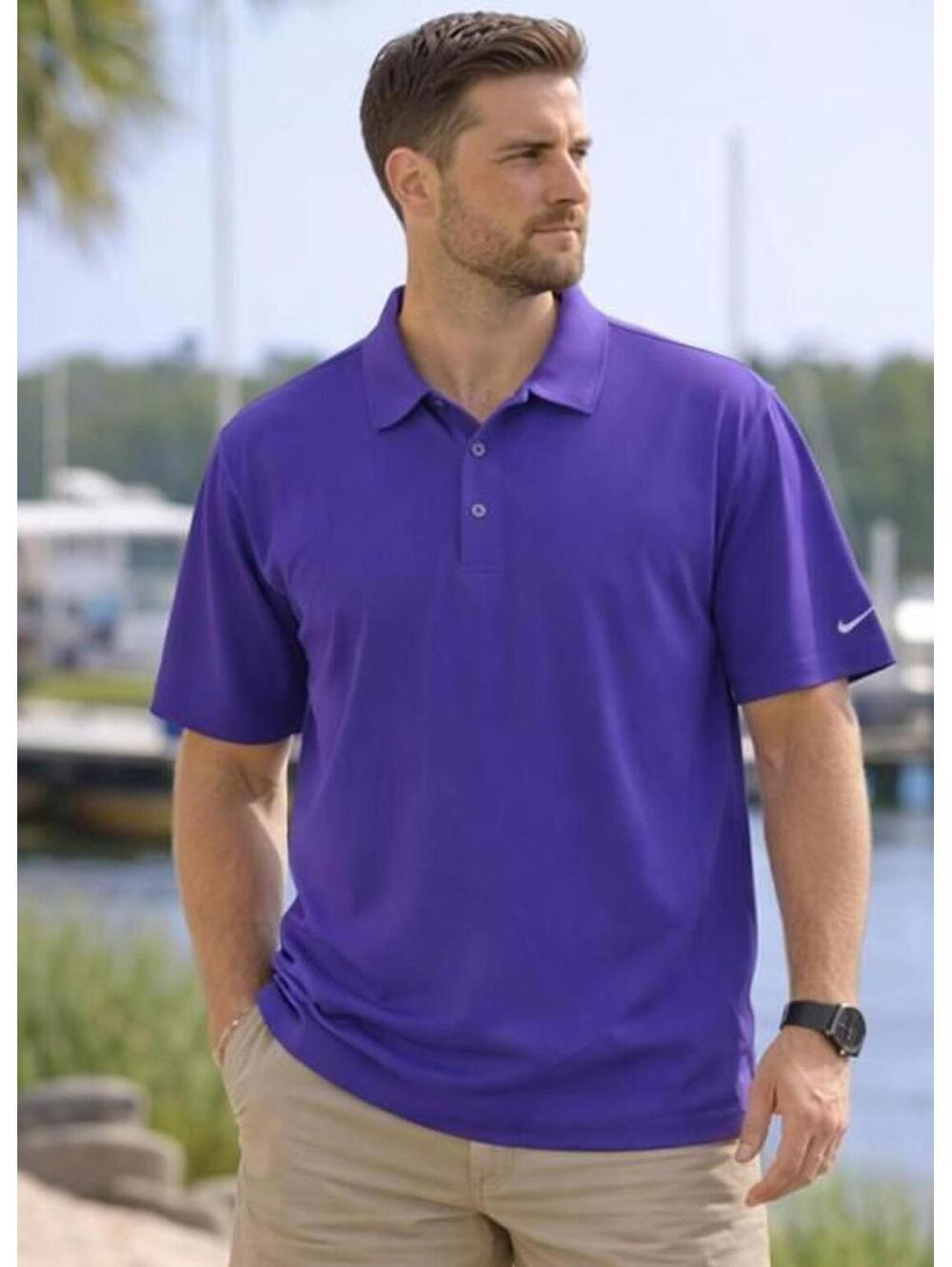 Nike Purple Golf Polo Shirt Men's Size XXL 2X Veralto Sporty